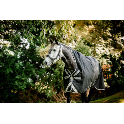 Horseware Amigo 1200D Wug Turnout 150g Decke Schwarz / Titan Grau / Silber