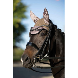 Fliegenhaube HKM Golden Bit Maulwurf Braun