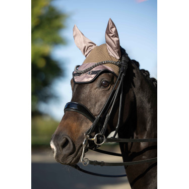 Fliegenhaube HKM Golden Bit Maulwurf Braun