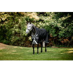 Horseware Amigo 1200D Wug Turnout 150g Decke Schwarz / Titan Grau / Silber