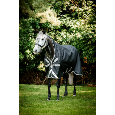 Horseware Amigo 1200D Wug Turnout 150g Decke Schwarz / Titan Grau / Silber