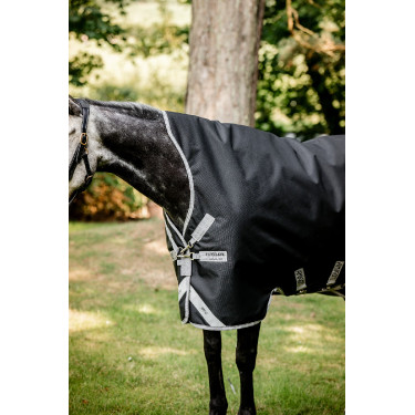 Horseware Amigo 1200D Wug Turnout 150g Decke Schwarz / Titan Grau / Silber
