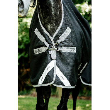 Horseware Amigo 1200D Wug Turnout 150g Decke Schwarz / Titan Grau / Silber