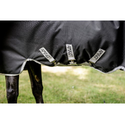 Horseware Amigo 1200D Wug Turnout 150g Decke Schwarz / Titan Grau / Silber