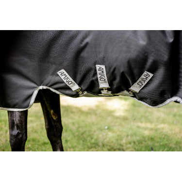 Horseware Amigo 1200D Wug Turnout 150g Decke Schwarz / Titan Grau / Silber