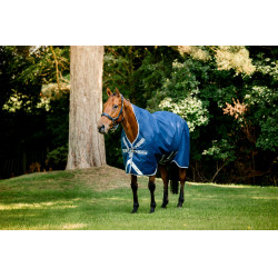 Horseware Amigo 1200D Wug Turnout 50g Decke Marine / Titan Grau / Silber Marineblau