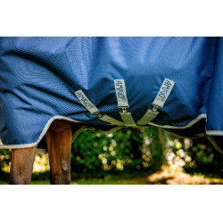 Horseware Amigo 1200D Wug Turnout 50g Decke Marine / Titan Grau / Silber Marineblau