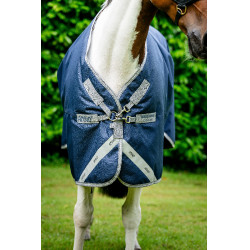 Horseware Amigo 1200D XL Turnout 150g Decke Marine / Titan Grau / Silber Marineblau