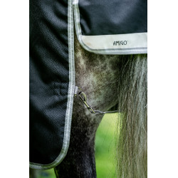 Horseware Amigo 1200D XL Turnout 150g Decke Schwarz / Titan Grau / Silber
