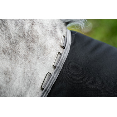 Horseware Amigo 1200D XL Turnout 150g Decke Schwarz / Titan Grau / Silber