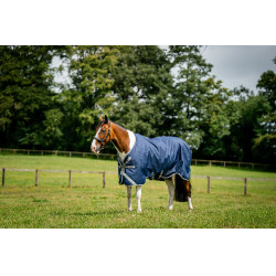Horseware Amigo 1200D XL Turnout 50g Decke Marine / Titan Grau / Silber Marineblau