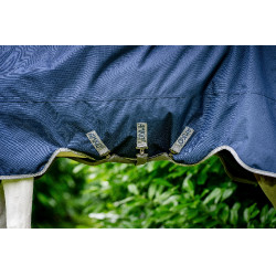 Horseware Amigo 1200D XL Turnout 50g Decke Marine / Titan Grau / Silber Marineblau