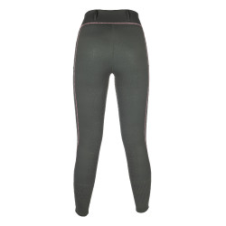 HKM Juna Leggings Vollbesatz Silikon Grüngrau Gr&uuml;n