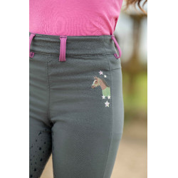 Leggings HKM Pony Dream II Vollbesatz aus Silikon Grüngrau Gr&amp;amp;amp;uuml;n