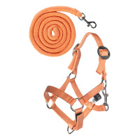 Halfter und Führstrick HKM Hobby Horsing Basic Orange