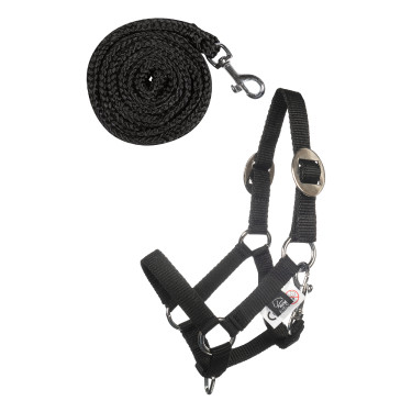 Halfter und Führstrick HKM Hobby Horsing Basic Schwarz