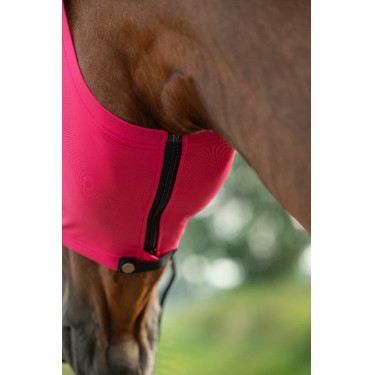 Fliegenschutzmaske HKM Elastic Nasenschutz Magenta Rosa