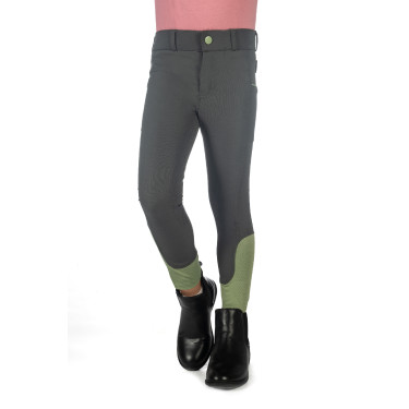HKM Reithose Claire Vollbesatz aus Silikon Grüngrau Gr&amp;amp;amp;amp;amp;amp;amp;amp;uuml;n