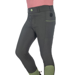 HKM Reithose Claire Vollbesatz aus Silikon Grüngrau Gr&amp;amp;amp;amp;amp;amp;amp;amp;uuml;n
