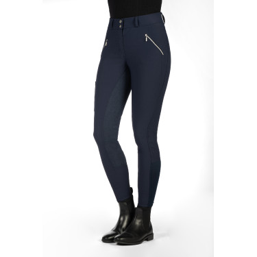 HKM Reithose Lia mit hoher Taille Vollbesatz aus Alos Dunkelblau HKM Reithose Lia mit hoher Taille Vollbesatz aus Alos Dunkelblau