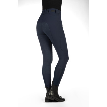 HKM Reithose Lia mit hoher Taille Vollbesatz aus Alos Dunkelblau HKM Reithose Lia mit hoher Taille Vollbesatz aus Alos Dunkelblau
