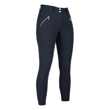 HKM Reithose Lia mit hoher Taille Vollbesatz aus Alos Dunkelblau HKM Reithose Lia mit hoher Taille Vollbesatz aus Alos Dunkelblau