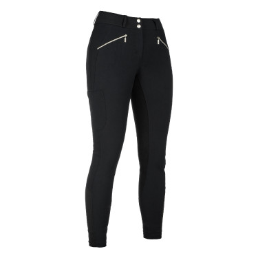 HKM Reithose Lia mit hoher Taille Vollbesatz aus Alos Schwarz HKM Reithose Lia mit hoher Taille Vollbesatz aus Alos Schwarz