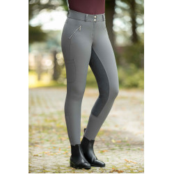 HKM Reithose Lia mit hoher Taille Vollbesatz aus Alos Grau HKM Reithose Lia mit hoher Taille Vollbesatz aus Alos Grau