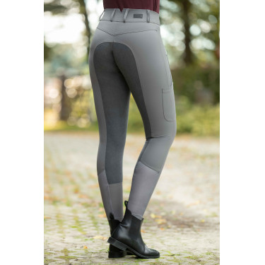 HKM Reithose Lia mit hoher Taille Vollbesatz aus Alos Grau HKM Reithose Lia mit hoher Taille Vollbesatz aus Alos Grau