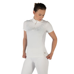 Turniershirt HKM Skadi Damen Kurzarm Weiß Weiß Turniershirt HKM Skadi Damen Kurzarm Weiß Weiß