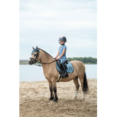 Polo HKM Claire Blaugrau