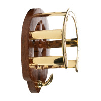 HKM Trensenhalter Hufeisen aus Holz und Messing Messing Gold HKM Trensenhalter Hufeisen aus Holz und Messing Messing Gold