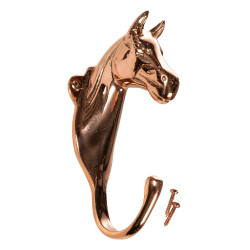 HKM-Halterhalterung für Pferdekopf aus Messing Kupfer Braun
