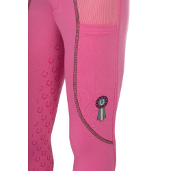 Leggings HKM Claire Vollbesatz aus Silikon Pink Rosa