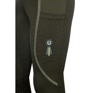 Leggings HKM Claire Vollbesatz aus Silikon Grüngrau Gr&amp;amp;amp;amp;amp;amp;amp;amp;uuml;n