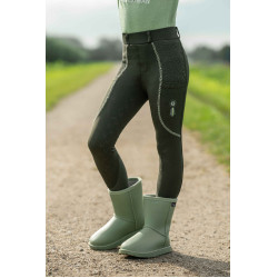 Leggings HKM Claire Vollbesatz aus Silikon Grüngrau Gr&amp;amp;amp;amp;amp;amp;amp;amp;uuml;n