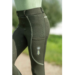 Leggings HKM Claire Vollbesatz aus Silikon Grüngrau Gr&amp;amp;amp;amp;amp;amp;amp;amp;uuml;n