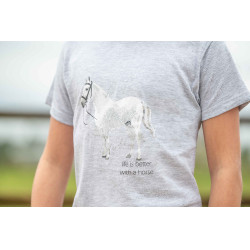 T-Shirt HKM Sparkle Meliertes Grau