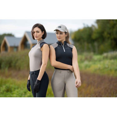 Top funktionell HKM Amalfi Schwarz / Taupe Top funktionell HKM Amalfi Schwarz / Taupe