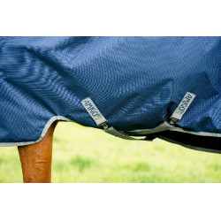 Horseware Amigo Ripstop 900D Turnout 100g Decke Marine / Titan Grau Marineblau Horseware Amigo Ripstop 900D Turnout 100g Decke Marine / Titan Grau Marineblau
