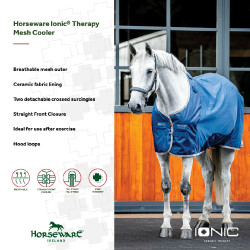 Horseware Ionic Therapy Mesh Cooler Decke Bleu imperial / argent /Marine Blau Horseware Ionic Therapy Mesh Cooler Decke Bleu imperial / argent /Marine Blau