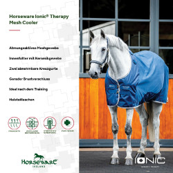 Horseware Ionic Therapy Mesh Cooler Decke Bleu imperial / argent /Marine Blau Horseware Ionic Therapy Mesh Cooler Decke Bleu imperial / argent /Marine Blau