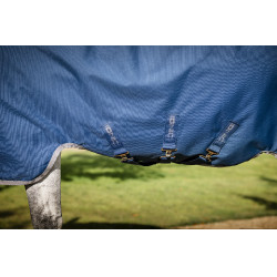 Horseware Ionic Therapy Turnout 100g Decke Bleu imperial / argent /Marine Blau