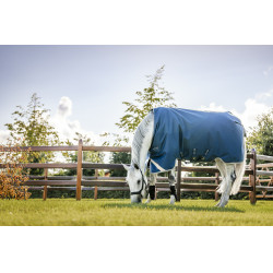 Horseware Ionic Therapy Turnout 100g Decke Bleu imperial / argent /Marine Blau