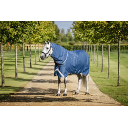 Horseware Ionic Therapy Turnout 100g Decke Bleu imperial / argent /Marine Blau