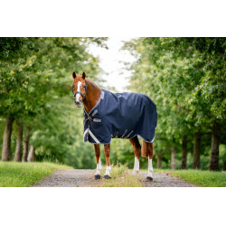 Horseware Rambo 1680D Turnout 100g Decke Marine / Gewitter / Silbergrau Marineblau