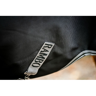 Horseware Rambo 1680D Turnout 100g Decke Schwarz / Sturm / Silbergrau