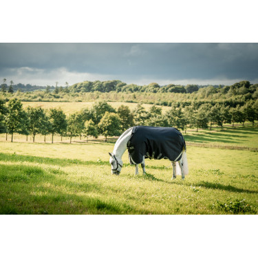 Horseware Rambo 1680D Turnout 100g Decke Schwarz / Sturm / Silbergrau