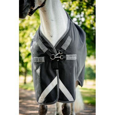 Horseware Rambo 1680D Turnout 250g VL Decke Schwarz / Sturm / Silbergrau