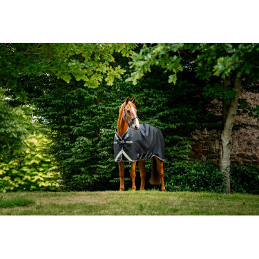 Horseware Rambo 1680D Turnout 250g VL Decke Schwarz / Sturm / Silbergrau